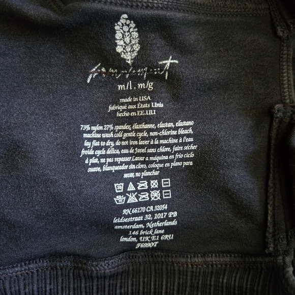 New Free People Movement Good Karma Scoop Neck Washed Black Bra Top M/L NWOT - Picture 8 of 8